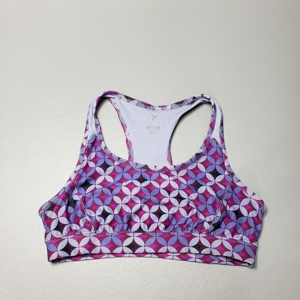 old navy active wear multi color sports bra women's size medium